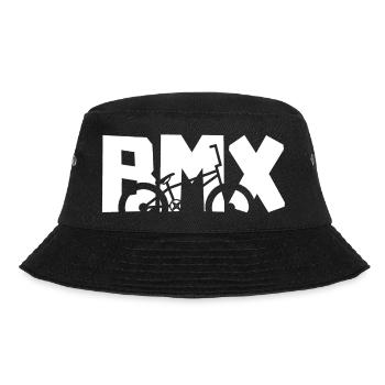 BMX Rider Shirt – Cooles Bike Design - Bucket Hat - Schwarz - Vorne - Lela (165cm)