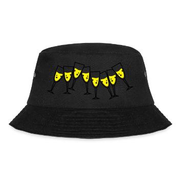 sekt glaeser design - Bucket Hat - Schwarz - Vorne - Lela (165cm)