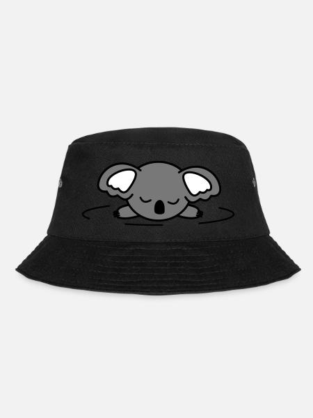 Schlafender Baby Koala für Schlafmütze - anpassbar - Bucket Hat - Schwarz