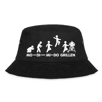Grillen Griller Grill Grillparty Geschenk - Bucket Hat - Schwarz - Vorne - Lela (165cm)