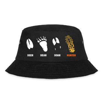 Deer, bear, wild boar, hunter, step seal - Bucket Hat - black - Front - Lela (165cm)