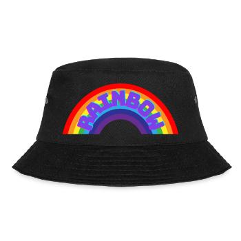 Regenbogen - Bucket Hat - Schwarz - Vorne - Lela (165cm)