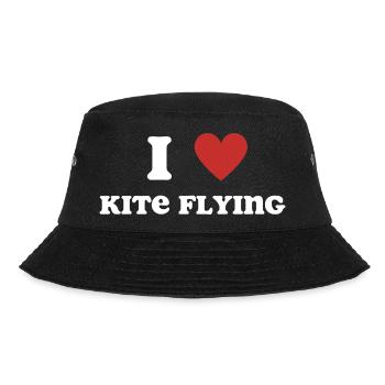 I Love Kite Flying - Bucket Hat - black - Front - Lela (165cm)