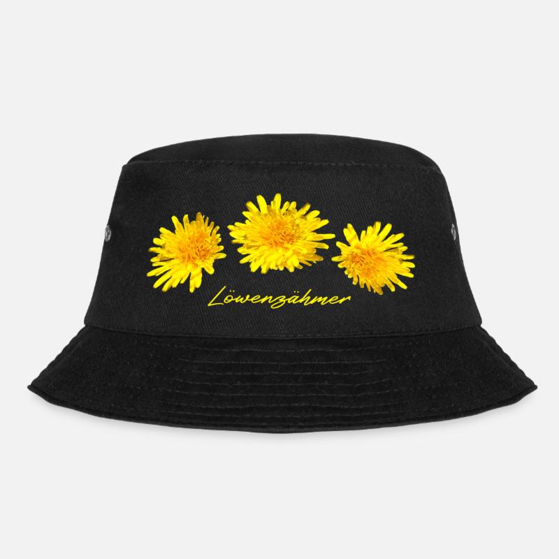 Löwenzahn Pusteblume Löwenzähmer Löwe - Bucket Hat - Schwarz