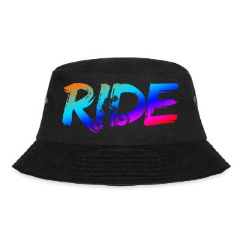 RIDE - MTB Mountainbike Fahrrad Bike Downhill - Bucket Hat - Schwarz - Vorne - Lela (165cm)