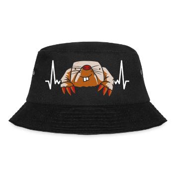 Lustiger nackter Maulwurf Ratte hässliches Nagetie - Bucket Hat - Schwarz - Vorne - Lela (165cm)