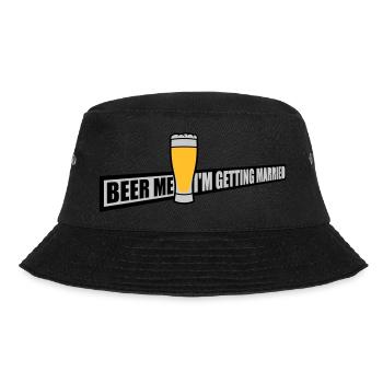Beer Me Getting Married - Bucket Hat - black - Front - Lela (165cm)