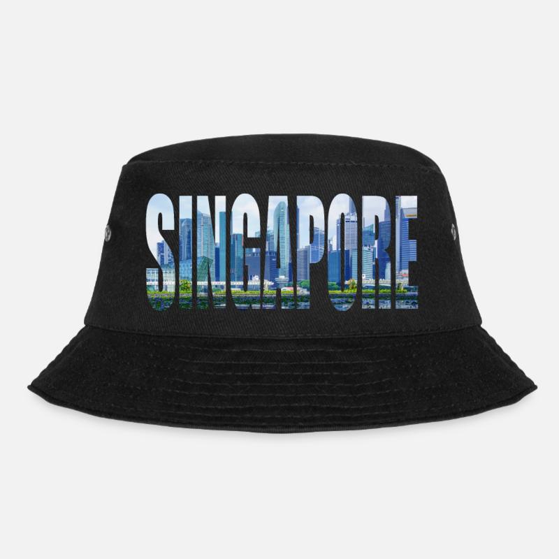 singapur - Bucket Hat - Schwarz