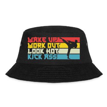 Karate Black Belt Gi Uniform Wake - Bucket Hat - Schwarz - Vorne - Lela (165cm)
