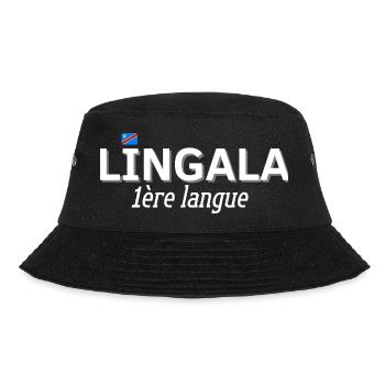 lingala 1ère langue- Tee shirt humour - Bob - noir - Devant - Lela (165cm)