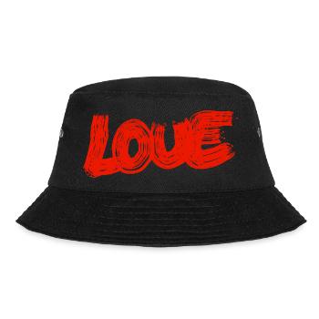 Lettrage LOVE Lignes rouges Dessin Abstrait Cool - Bob - noir - Devant - Lela (165cm)
