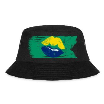 Brasilien - Flagge - Bucket Hat - Schwarz - Vorne - Lela (165cm)