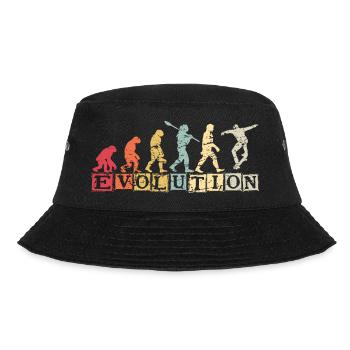 Evolution Skateboarding Skate Retro Streetwear - Bucket Hat - Schwarz - Vorne - Lela (165cm)