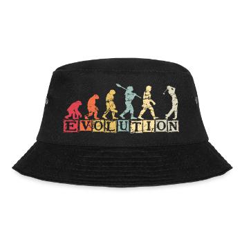 Golf Sports Evolution Of Man Vintage Golfing - Bucket Hat - black - Front - Lela (165cm)