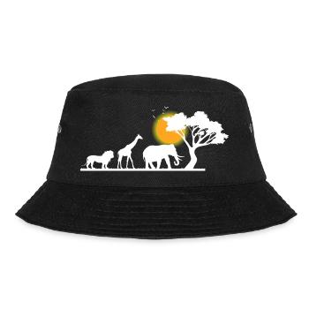 Safari Zoo Animals Wildlife - Bucket Hat - black - Front - Lela (165cm)