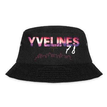 Neon-Skyline Sonnenuntergang Yvelines 78 - Bucket Hat - Schwarz - Vorne - Lela (165cm)