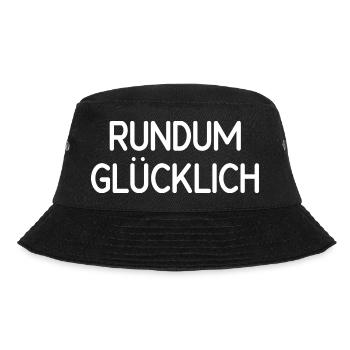rundum glücklich - Bucket Hat - Schwarz - Vorne - Lela (165cm)