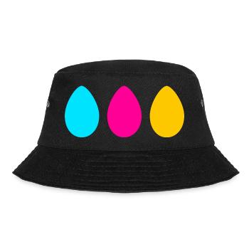 Drei Ostereier - Bucket Hat - Schwarz - Vorne - Lela (165cm)