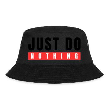 Einfach nichts tun - Bucket Hat - Schwarz - Vorne - Lela (165cm)