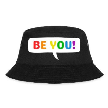 BE YOU Rainbow Pride - Bucket Hat - Schwarz - Vorne - Lela (165cm)