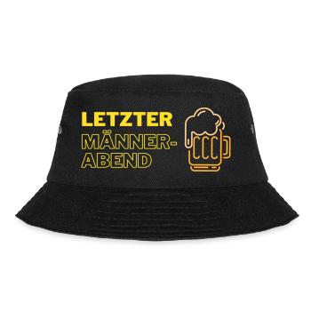 Letzter Männerabend Bier - Bucket Hat - Schwarz - Vorne - Lela (165cm)