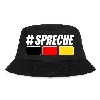 #SPRECHE Deutsch - Bucket Hat - Schwarz - Vorne - Lela (165cm)