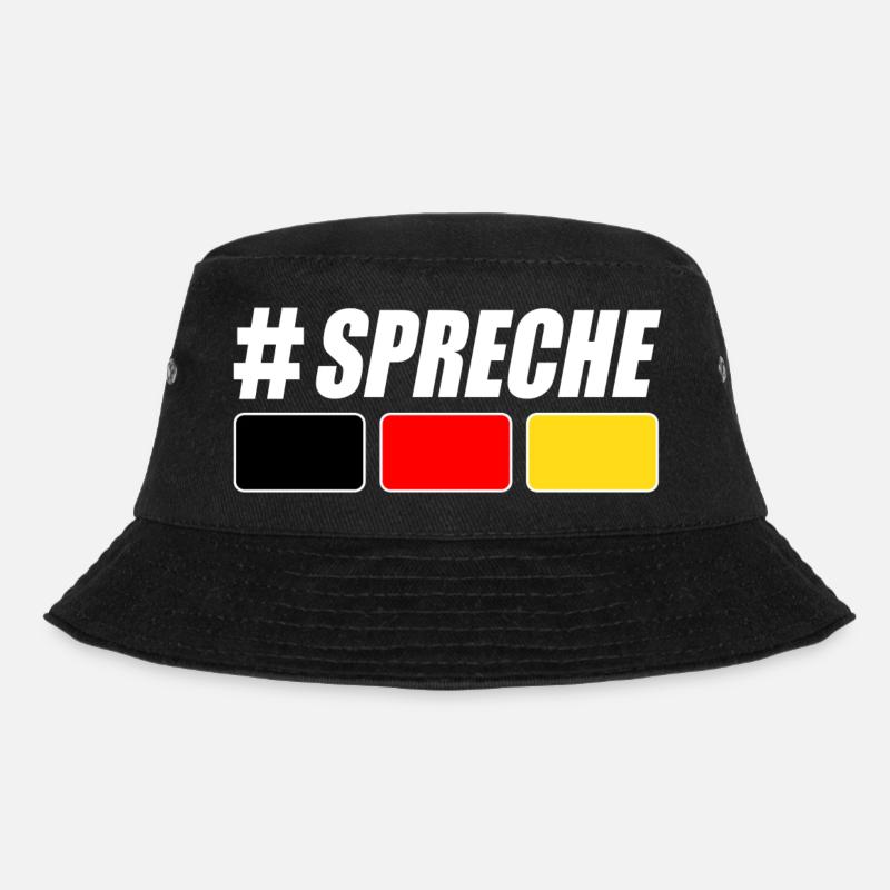 #SPRECHE Deutsch - Bucket Hat - Schwarz