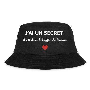 J'ai un secret, il est dans le ventre de maman - Bob - noir - Devant - Lela (165cm)