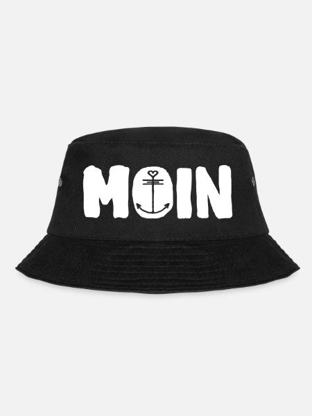 moin Anker Küsten Liebe ... Maritime Bekleidung - Bucket Hat - Schwarz