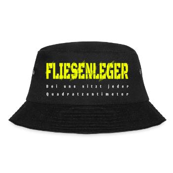 Fliesenleger Design - Bucket Hat - Schwarz - Vorne - Lela (165cm)