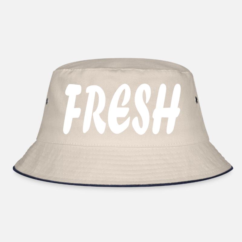 Frischer, einfacher Text Bucket Hat