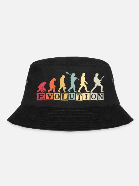 Human Evolution Guitar Band Retro Vintage - Bob - noir