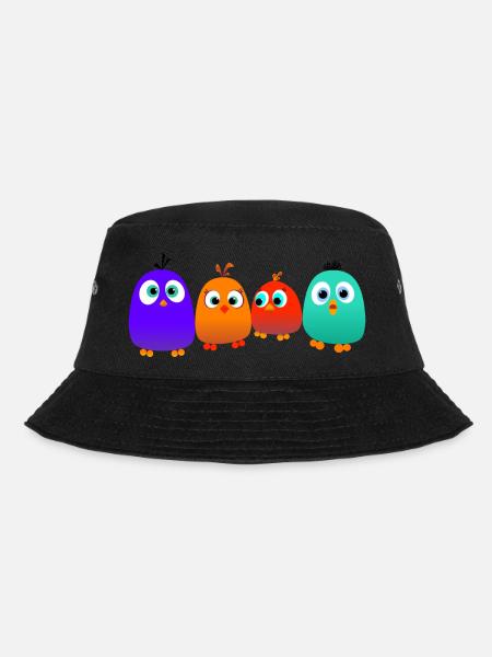 Birds - Bucket Hat - black