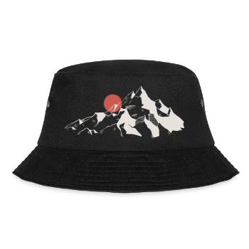 Sunrise Mountain Silhouette - Bucket Hat - black - Front - Lela (165cm)