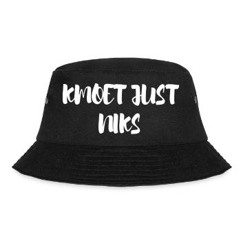 Sie müssen einfach nichts tun. Antwerpener Dialekt-Hemden - Bucket Hat - Schwarz - Vorne - Lela (165cm)