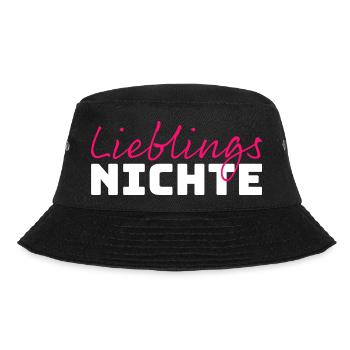 Lieblingsnichte Tshirt pink white - Bucket Hat - Schwarz - Vorne - Lela (165cm)
