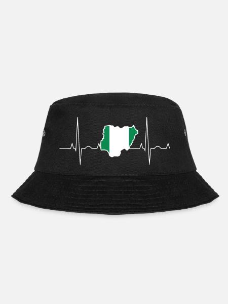 Nigeria Herzschlag - Bucket Hat - Schwarz