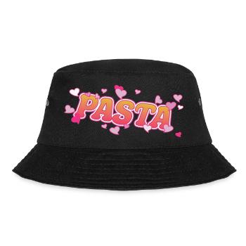 Pasta Love Noodle and Pasta Design - Bucket Hat - black - Front - Lela (165cm)