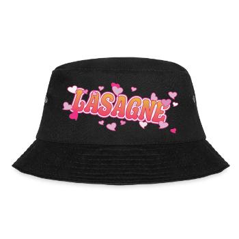 Lasagne Liebe für den Nudelauflauf Fan - Bucket Hat - Schwarz - Vorne - Lela (165cm)