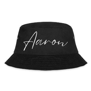 Aaron Name T-Shirt Geschenk Für Männer - Bucket Hat - Schwarz - Vorne - Lela (165cm)