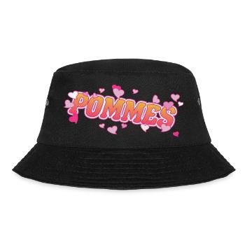 Cool fries with pink hearts design - Bucket Hat - black - Front - Lela (165cm)