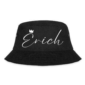 Erich Name König T-Shirt Geschenk Männer - Bucket Hat - Schwarz - Vorne - Lela (165cm)