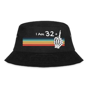 Skull Vintage - I'm not 33, I am 32 plus Middle - Bucket Hat - black - Front - Lela (165cm)