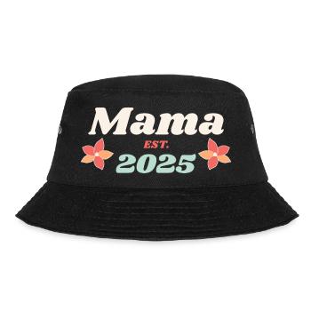 Mama Est 2025 Je vais être maman style rétro - Bob - noir - Devant - Lela (165cm)
