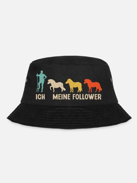 Shetland Pony Meine Follower Pferde Reitsport - Bucket Hat - Schwarz