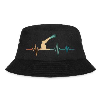 Retro Heartbeat Roboterarm - Bucket Hat - Schwarz - Vorne - Lela (165cm)