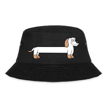 chien long teckel drôle long dessiné cool dessin animé - Bob - noir - Devant - Lela (165cm)