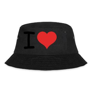 I love Golf - Relatable Sports Sticker - Bucket Hat - Schwarz - Vorne - Lela (165cm)