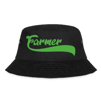 Stolzer Landwirt Bauer Geschenk Spruch Farmer - Bucket Hat - Schwarz - Vorne - Lela (165cm)