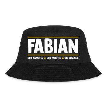Fabian - Bucket Hat - Schwarz - Vorne - Lela (165cm)